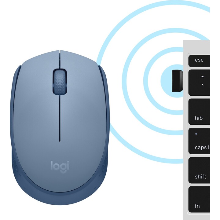 MOUSE USB OPTICO WRL M171/AZUL 910-006866 LOGITECH