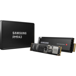 SSD|SAMSUNG|SSD série PM9A3|1,92 TB|PCIe Gen4|NVMe|Velocidade de gravação 4000 MBytes/seg|Velocidade de leitura 6800 MBytes/seg|
