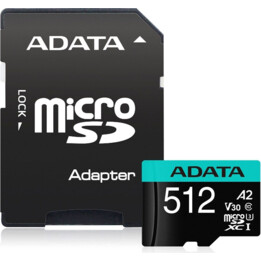 MÉMOIRE MICRO SDXC 512GB AVEC AD./AUSDX512GUI3V30SA2-RA1 ADATA