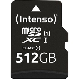 MÉMOIRE MICRO SDXC 512GB UHS-I/AVEC ADAPTATEUR 3423493 INTENSO