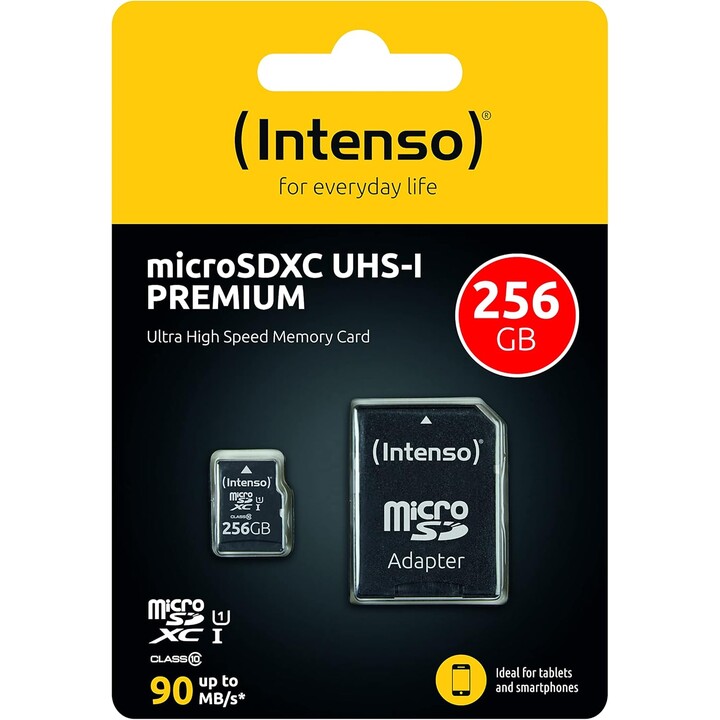 MEMORY MICRO SDXC 256GB UHS-I/W/ADAPTER 3423492 INTENSO