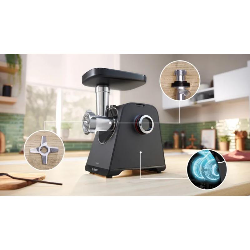 Bosch MFWS440B picadora 1900 W Negro, Plata