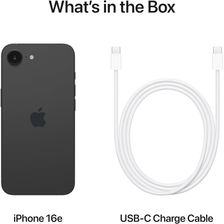 Apple iPhone 16e 256GB, teléfono móvil 5G, pantalla Super Retina XDR de 6.1 pulgadas, negro