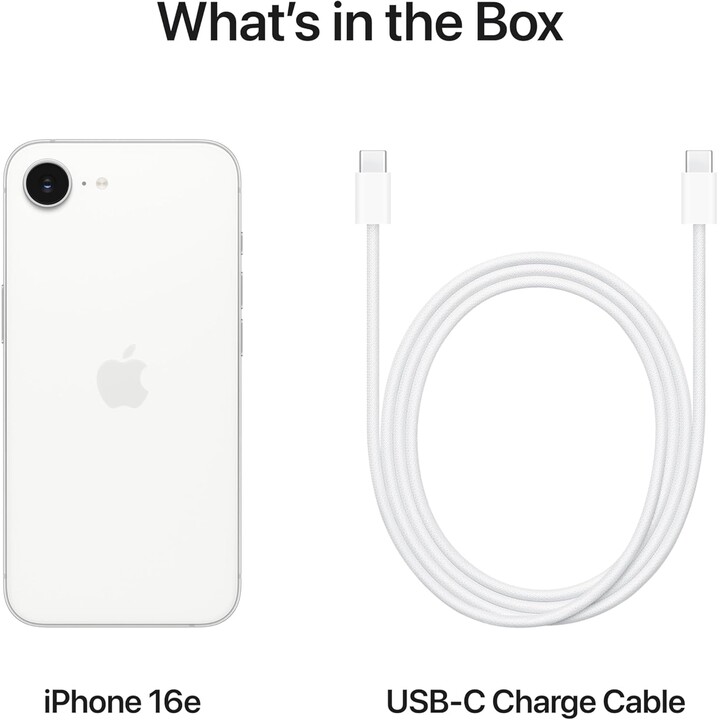 Apple iPhone 16e 256 GB, telefono cellulare 5G, display XDR Super Retina da 6,1 pollici, bianco