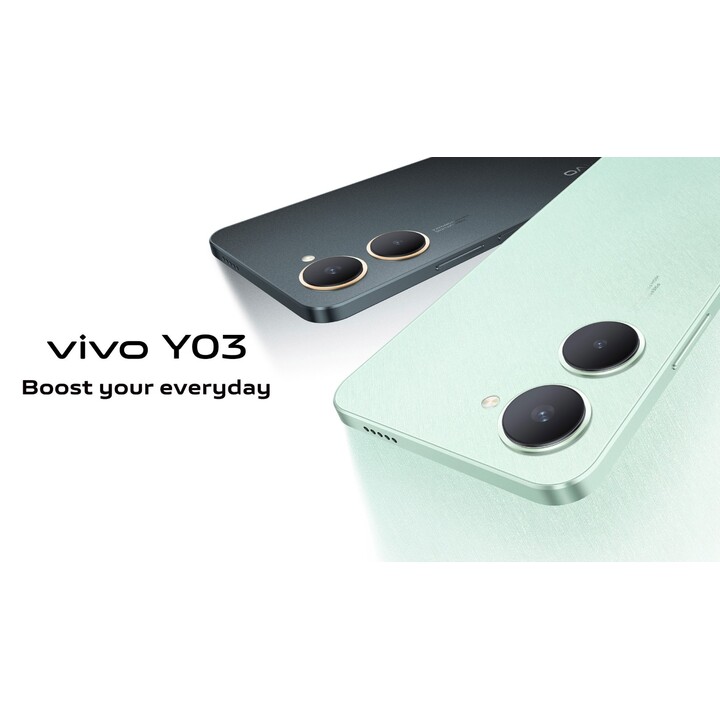Vivo Y03, 4GB 128GB, 6.56 LCD Smartphone, MediaTek Helio G85, 5000 mAh, Verde gema