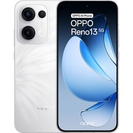 Oppo Reno13, 5G -Smartphone mit AI, 12 GB/256 GB, 6,6 120 Hz AMOLED 1,5K 50 MP IP69 5.600MAH 80W, Weiß