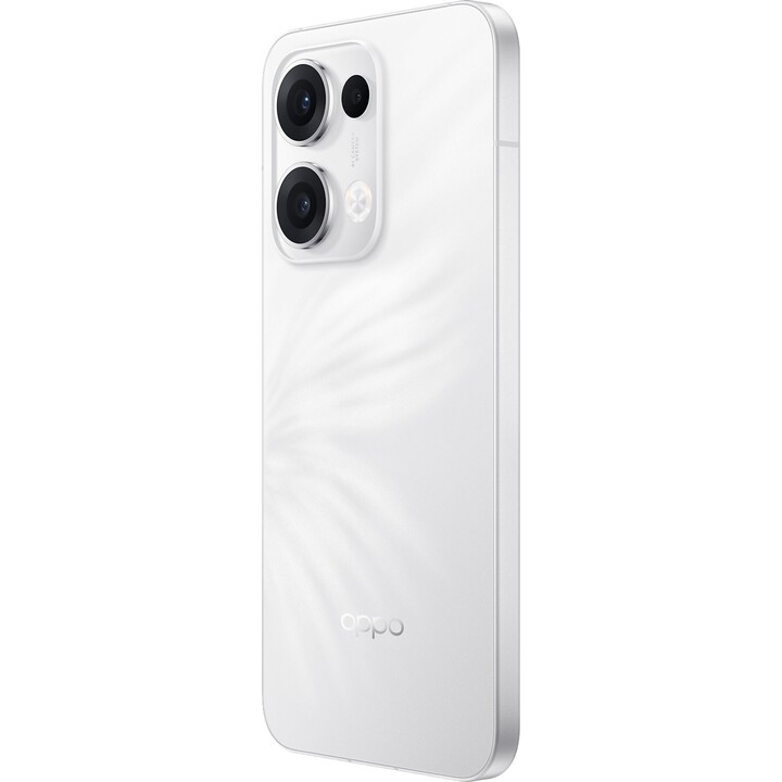 OPPO Reno13, 5G Smartphone with AI, 12GB/256GB, 6.6 120Hz AMOLED 1.5K 50MP IP69 5,600mAh 80W, White