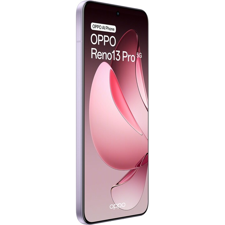 OPPO Reno13 Pro 5G, teléfono inteligente con IA, 12GB/512GB, 6.83 120Hz AMOLED 50MP IP69 5,800mAh 80W, Purple