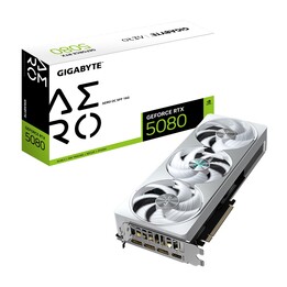 GIGABYTE GeForce RTX 5080 AERO OC SFF 16G Tarjeta Gráfica - 16GB GDDR7, 256 bits, PCI-E 5.0, 2730MHz Core Clock, 3 x DisplayPort