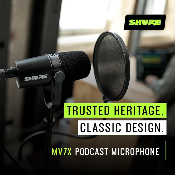 Shure MV7-X microphone Noir Microphone de studio