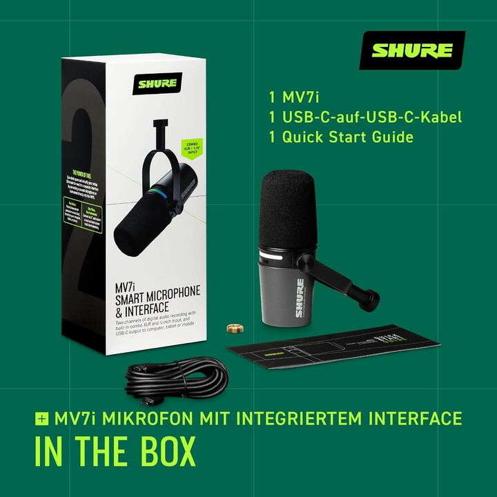 Shure MV7I - micrófono e interfaz inteligentes