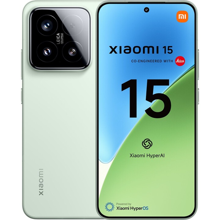 Xiaomi 15, 5G Smartphone, 12+512 GB, 50 MP Leica Hauptkamera, 5240mAh Akku, 90W -Hyperladung, Grün