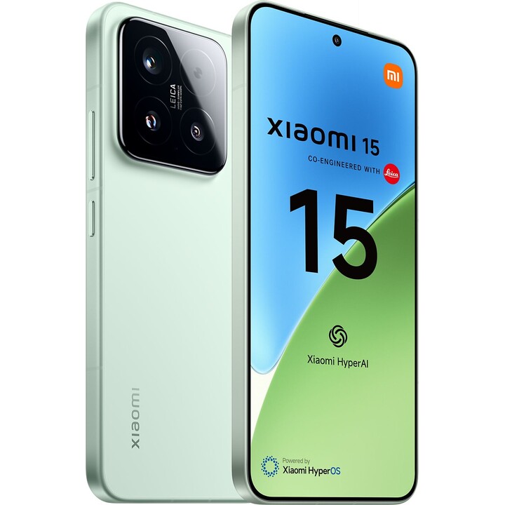 Xiaomi 15, 5G Smartphone, 12+512 GB, 50 MP Leica Hauptkamera, 5240mAh Akku, 90W -Hyperladung, Grün