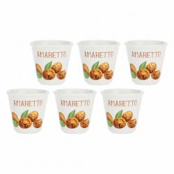 LA PORCELLANA BIANCA LIQUORELLI Set of 6 amaretto glasses 75 ml