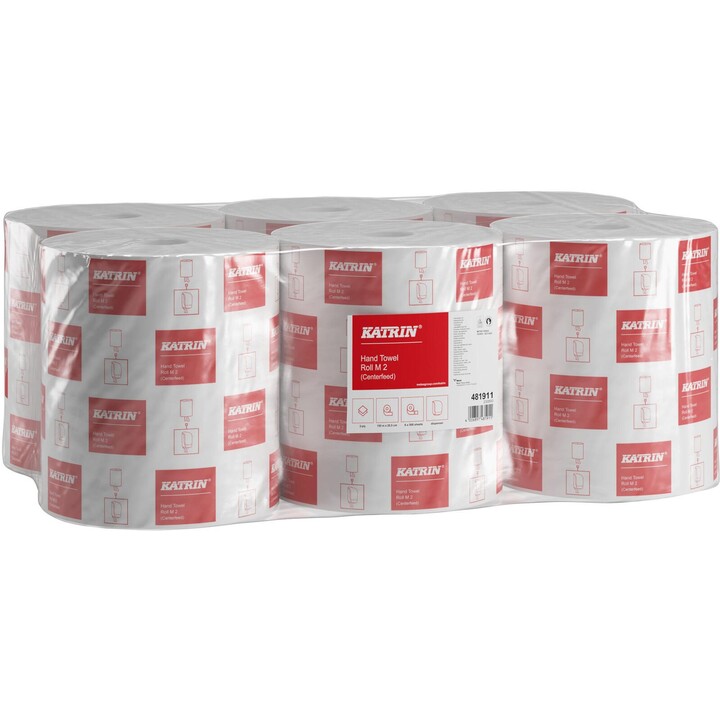 Toallas en rollo KATRIN de 2 capas blancas
