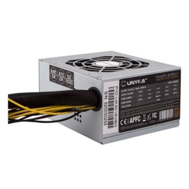 Power supply sfx unykach 300w 52003 80+ bornze apfc active fan 80mm silent oem