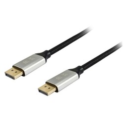 Cabo displayport para displayport premium 1.4 8k/60hz 10m malha de algodão trançado e conector de alumínio equip 119266