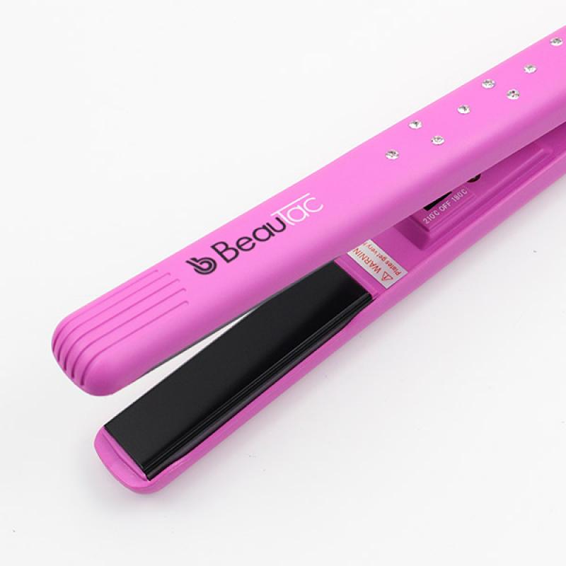 ÷ Beautac bts200 rosa Haarglätter Keramik/Turmalin-Platte Ionen-Technologie glättet und wellt 180?-210? pinke Farbe