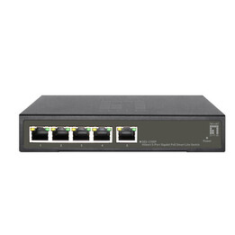LevelOne GES-2105P switch PoE Gigabit gerenciável 5 portas preto