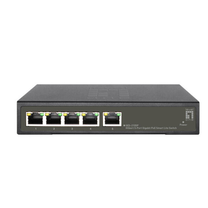 LevelOne GES-2105P switch PoE Gigabit gestito 5 porte nero