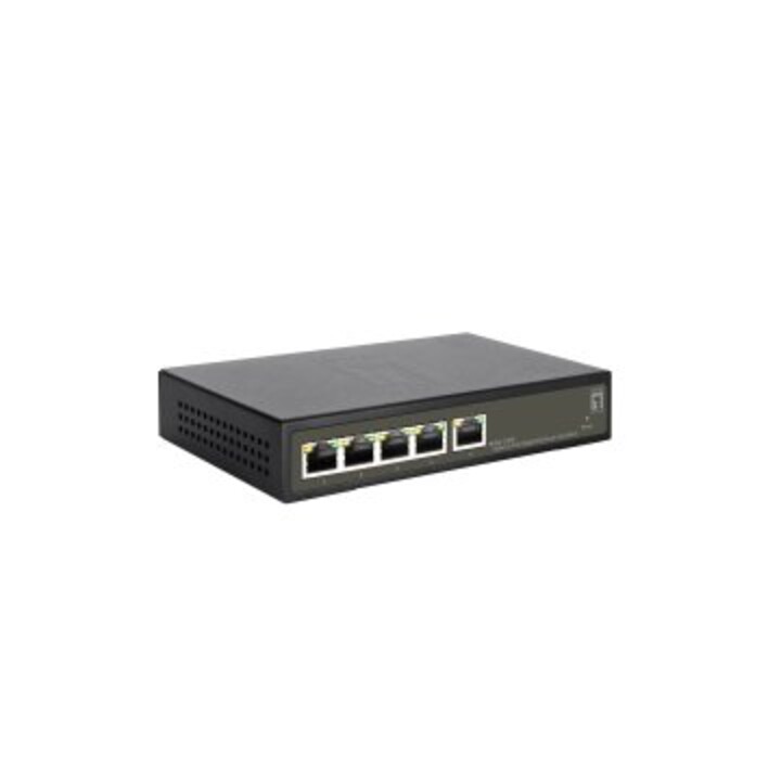 LevelOne GES-2105P switch PoE Gigabit gestito 5 porte nero