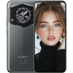 Cubot A30, 16 GB (6+ 10 virtuale) RAM 128 GB ROM, Android 14, 5100MAH, 6,74 HD+ Screen, fotocamera principale da 48 MP, grigio