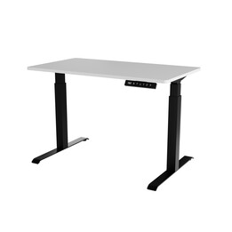 Schreibtisch mit elektrischer Höhenverstellung MOON 121x67x72-120 Schwarz/Weiß