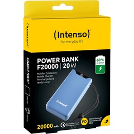 Intenso F20000 batterie externe 20000 mAh PD 20 W QC 18 W bleue
