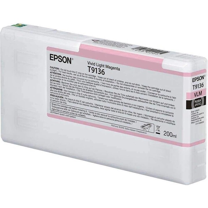 Epson originale T9136 Vivid Light Magenta Ink C13T913600 200ml