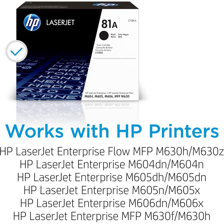 Toner HP CF281X Nº81X NEGRO 25.000PAG