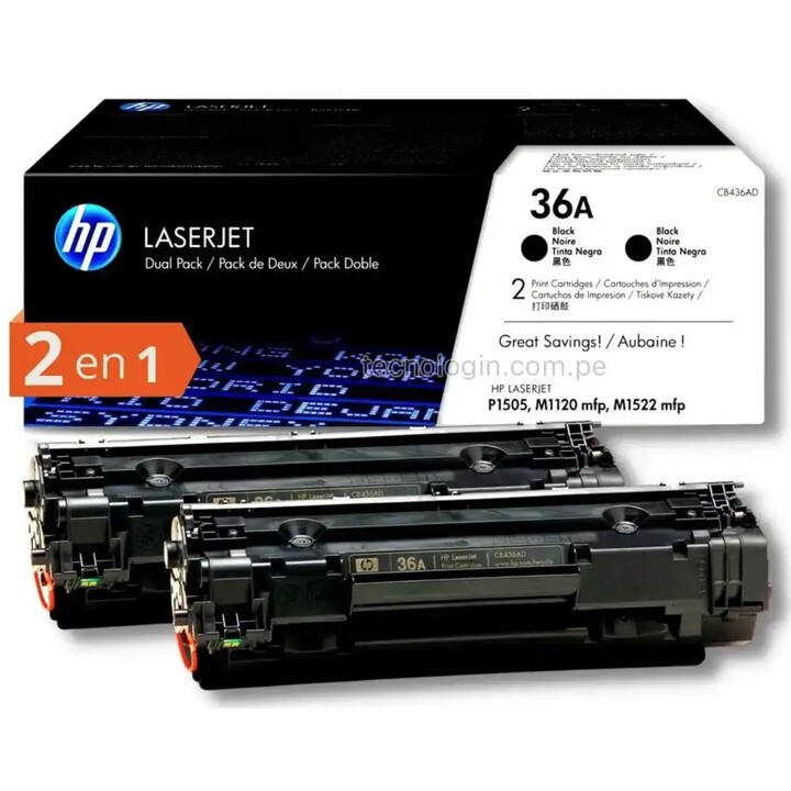Toner NOIR HP CB436AD N ° 36 A