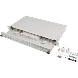 LANBERG 24XSC SIMPLEX / 24XLC DUPLEX RACK 19" 1U TELAIO DI DISTRIBUZIONE FIBRA OTTICA GRIGIO + ACCESSORI