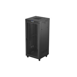 Stehender Rackschrank 19" 37U 800X800 schwarz perforierte Türen LCD Lanberg (Flachpackung)