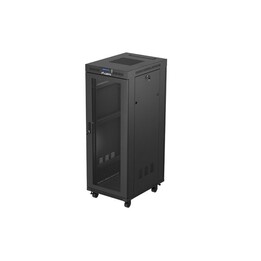 BODENSTEHENDER RACK-SCHRANK 19" 32HE 600X800 SCHWARZ PERFORIERTE LCD-TÜR LANBERG (FLATPACK)