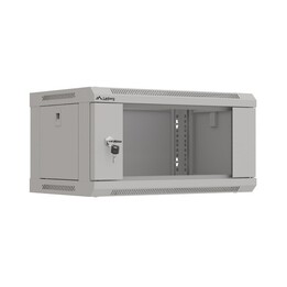 Wall-mount 19" 4U 540X350 grey rack cabinet with glass door Lanberg (flat pack)
