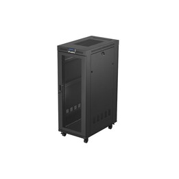 Armadio rack da 19" 32U 600x1000 porta forata nera LCD Lanberg (Flat Pack)