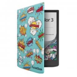 Étui pour ebook 7,8&quot; avec rabat et motif BD pour InkPad 4, InkPad Color 2 et InkPad Color 3