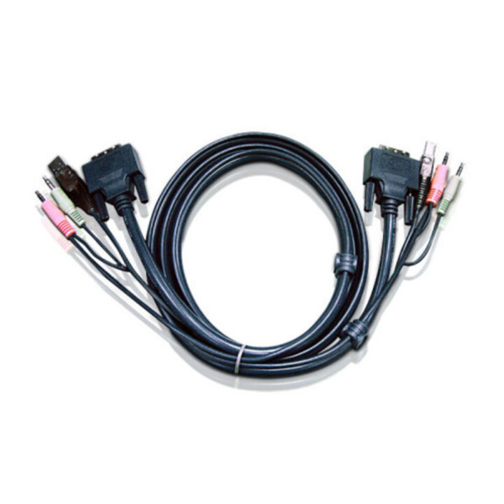 Aten Cable Kvm Dvi-i Single Link Usb De 3 M