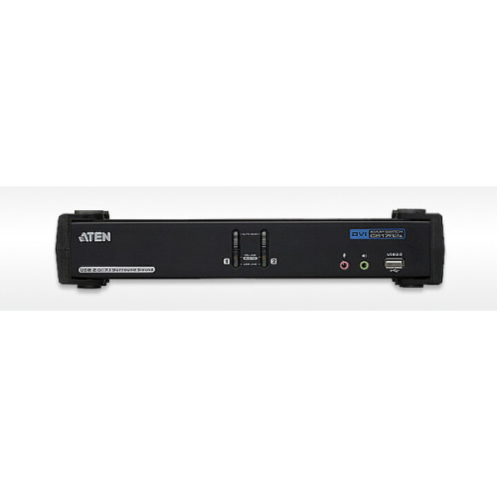 ATEN Switch USB DVI Dual Link/CH7.1 Audio KVMP™ de 2 portas