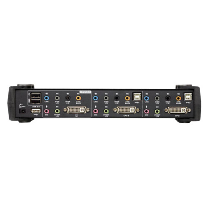 ATEN Switch USB DVI Dual Link/CH7.1 Audio KVMP™ de 2 portas