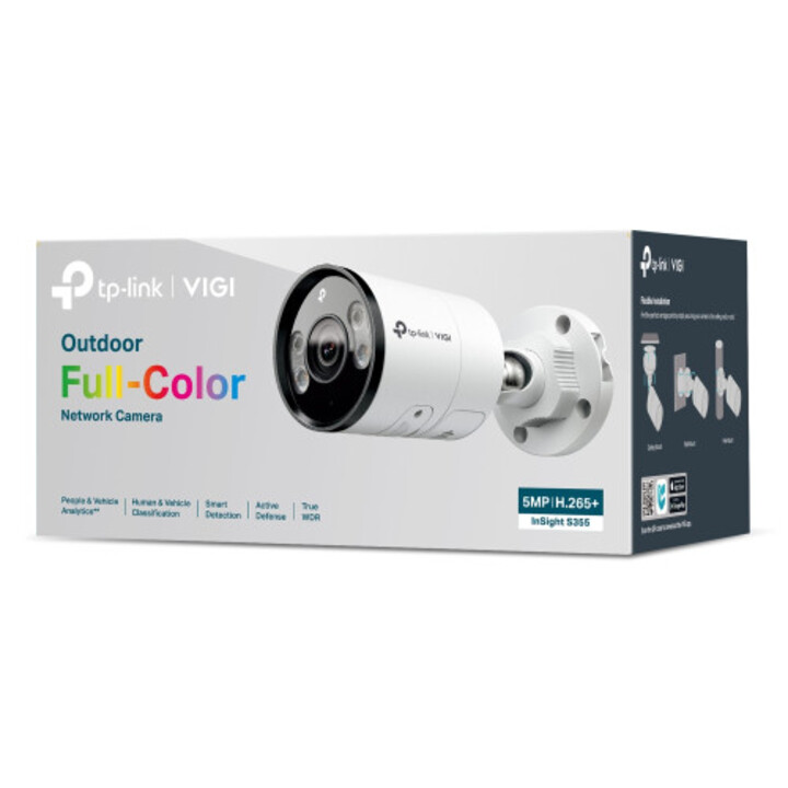 Tp-link Insight S355 Bullet (Form) CCTV-Überwachungskamera für den Außenbereich, 2880 x 1620 Pixel, Wandmontage