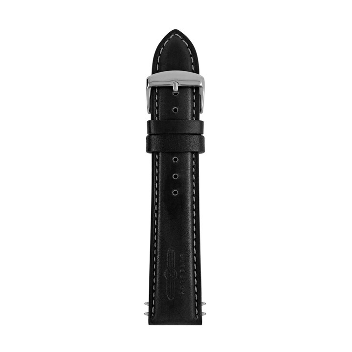 Zeppelin schwarzes Lederband, 22 mm