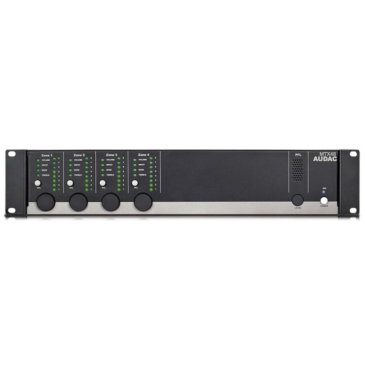 AUDAC MTX48 amplificador de audio Hogar Negro