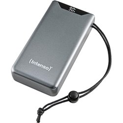 Intenso PowerBank F20000, bateria externa com PD (20 W) e QC (18 W), USB-C e USB-A, 20000 Mah, Gray