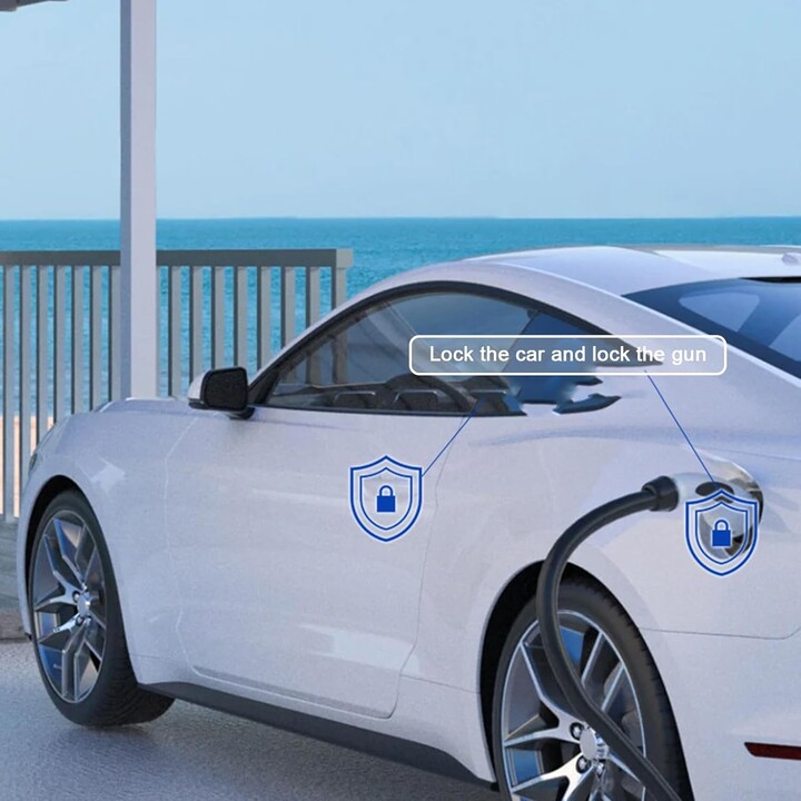 Estación de carga para vehículos eléctricos 32A/7.0KW/10M Negro - Cargador EV Tipo 2