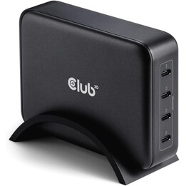Club3d CAC-1918, Reiseladegerät 240 Watt, Gan, 4 USB Typ-C, Stromversorgung 3.1, PPS