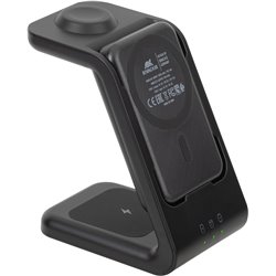 Rivacase VA4917, cargador inalámbrico Qi 15W, batería externa con QC/PD 5000 mAh, banco de energía extraíble incorporado