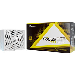 Alimentation|SEASONIC|FOCUS GX White ATX 3 (2024)|1000 Watts|Efficacité 80 PLUS GOLD|MTBF 100000 heures|FOCUS-GX-1000-V4-WHITE