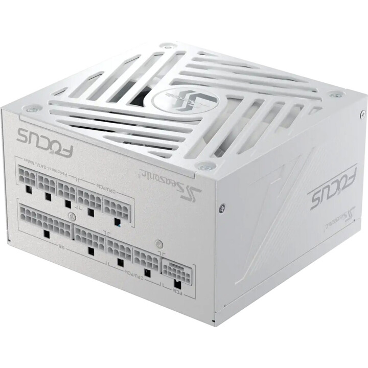Alimentazione elettrica|SEASONIC|FOCUS GX White ATX 3 (2024)|750 Watt|Efficienza 80 PLUS GOLD|MTBF 100000 ore|FOCUS-GX-750-V4-WH