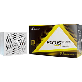 Fonte de alimentação|SEASONIC|FOCUS GX White ATX 3 (2024)|850 Watts|Eficiência 80 PLUS GOLD|MTBF 100000 horas|FOCUS-GX-850-V4-WH